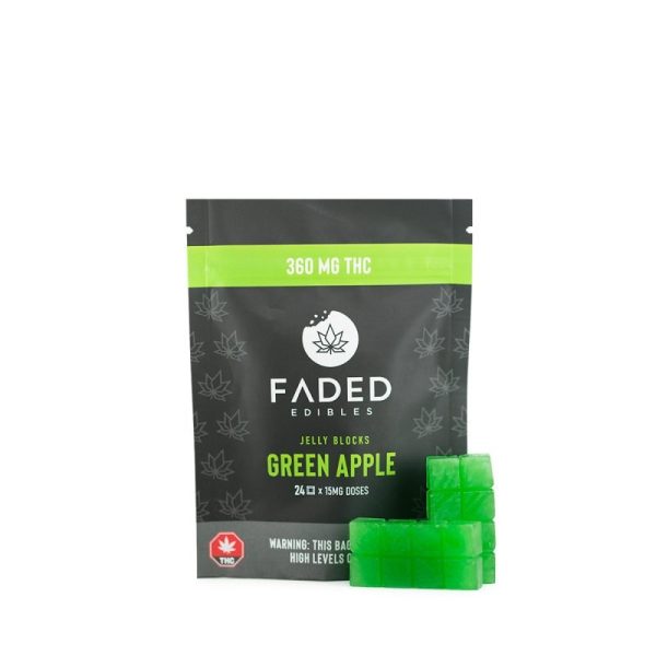 Green apple Jelly Blocks Fadded Cannabis